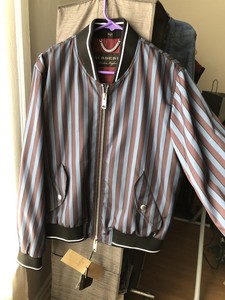 striped bomber jacket
