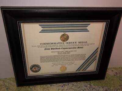 NAVY SHELLBACK COMMEMORATIVE MEDAL CERTIFICATE ~ Type 1 | eBay