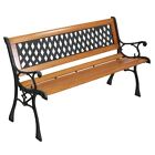 Patio Park Seat Furniture Garden Bench Porch Path Chair Outdoor Deck Steel Frame