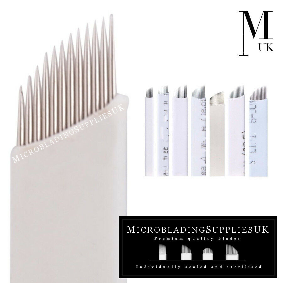 MICROBLADING Blades FLEXIBLE Brow Microblades Needles Eyebrow Tattoo ...