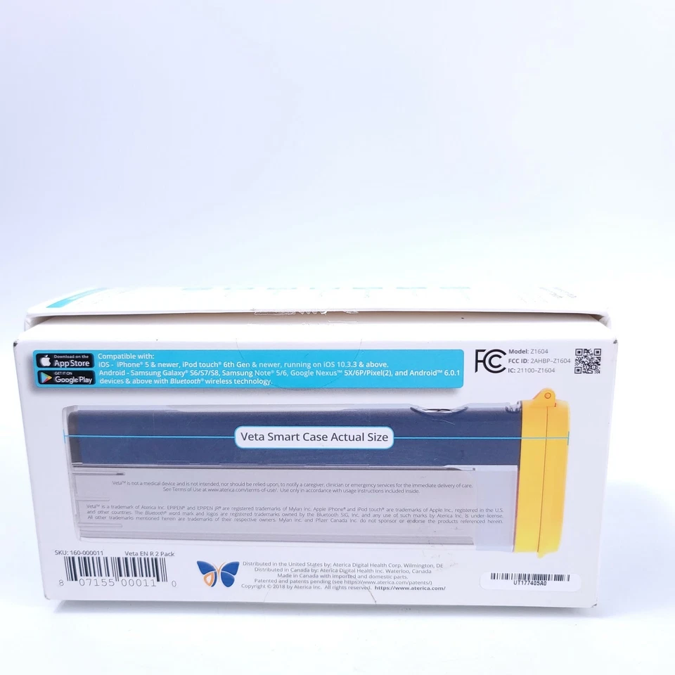 Veta Z1604 Smart Case & App Auto Inyectores Paquete Doble Smart Case Localizar Epipen Foto 4 de 4