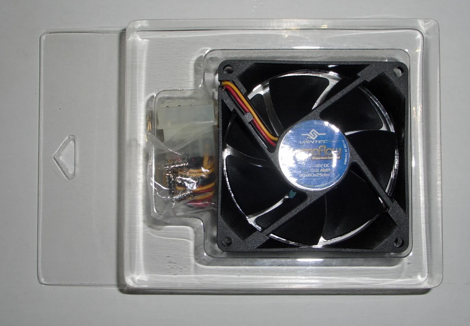 80mm Case Fan with its own thermo sensor, Vantec TF series - Image 2 of 3