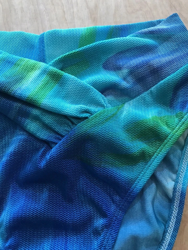 Parte inferior de bikini Athena Collection azul/verde talla 6 Foto 2 de 4