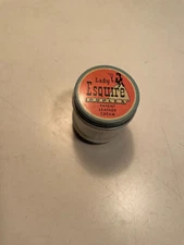 Vintage Lady Esquire Duplex Leather Cream Milk Glass Container