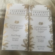 Crabtree Evelyn Caramelized Fig Brown Sugar Hand Therapy 3.5 oz NEW 2 Pieces