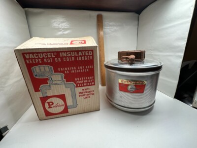 Vintage Poloron Featherflite Aluminum 2 Gallon Insulated Beverage Jug With Box