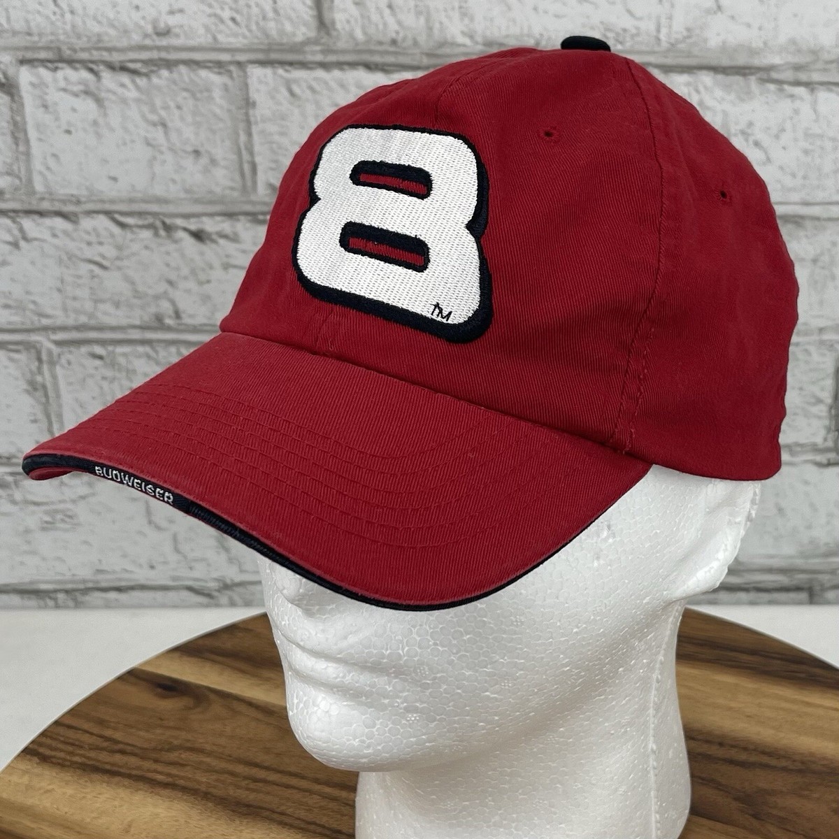 NASCAR Chase Authentics Dale Jr Red #8 Adjustable Strap Back 