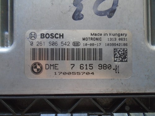 10 11 MINI COOPER 1.6 ECM ECU CONTROL MODULE 7615980 BOSCH DME 0261s06542 - Picture 2 of 3