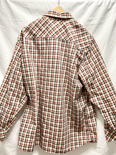 ROCA WEAR Denim Co Red Plaid Patch Embroidered Long Sleeve Button Men Shirt 2XL - Picture 6 of 18