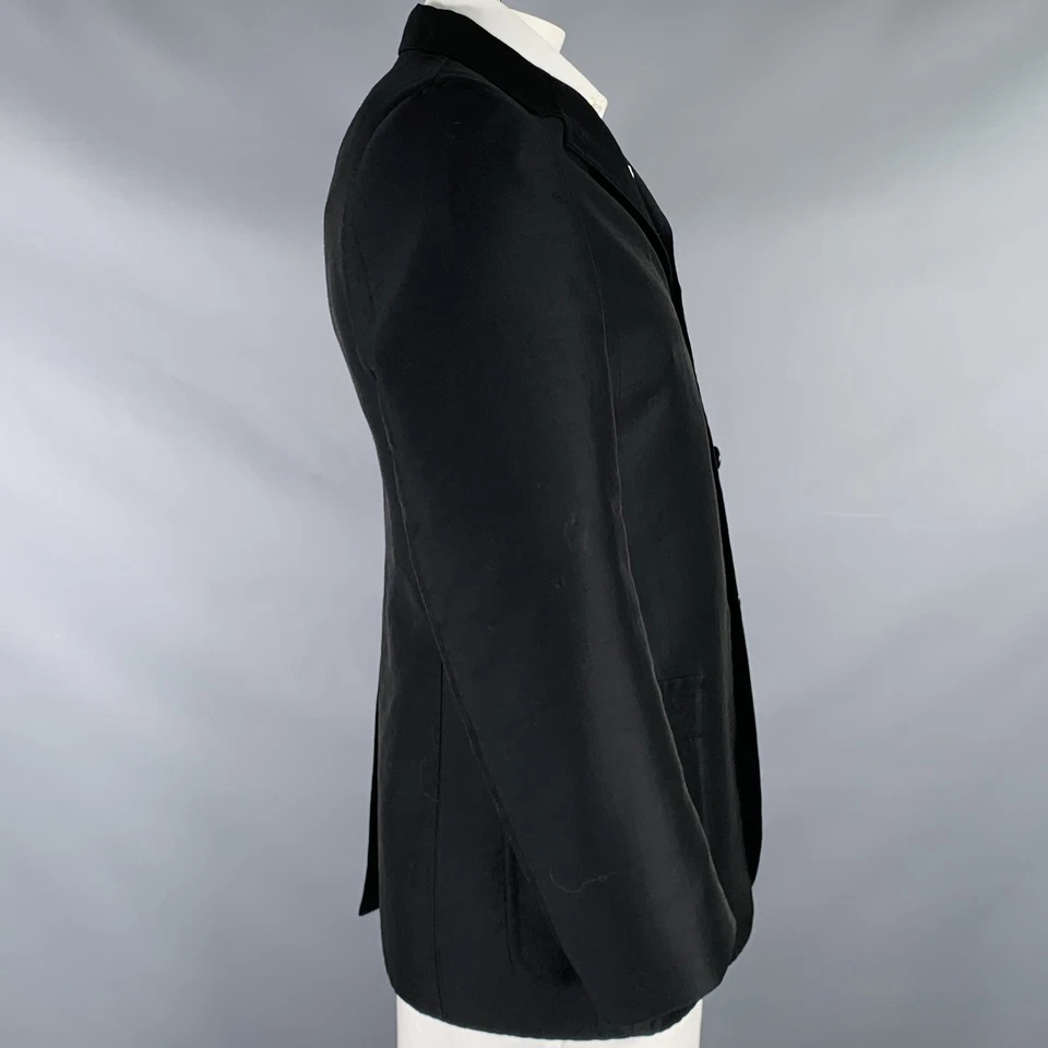 Спортивное пальто JIL SANDER размер 42 черная шерстяная смесь с вырезом лацкан - Изображение 2 из 4