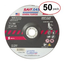 Sait 22053 7" x .045" x 7/8" A60S Metal Cut-Off Wheel (50Pack)