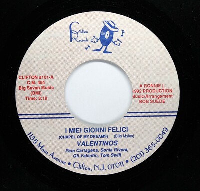 VALENTINOS Doo Wop Brown Wax 45rpm On Sunday Afternoon/I Miei Giorni Felici HEAR
