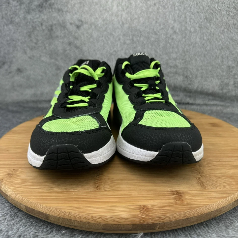 Saucony Niños SK267378 Negro Verde Neón Correr Cómodas Tenis Zapatos Talla 3.5 Foto 2 de 4