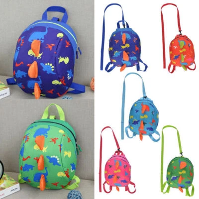 BEAUTYLIFE4U-UK Cartoon Kids Dinosaur Safety Harness Strap Bag Baby Toddler Backpack With Reins