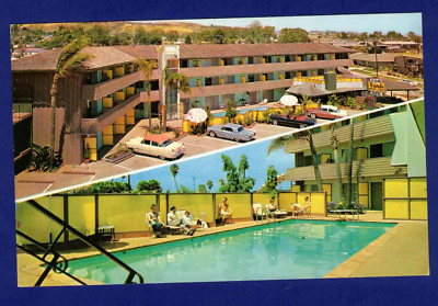 VINTAGE MCM AERIAL VIEW LA JOLLA SANDS MOTOR LODGE CALIFORNIA           