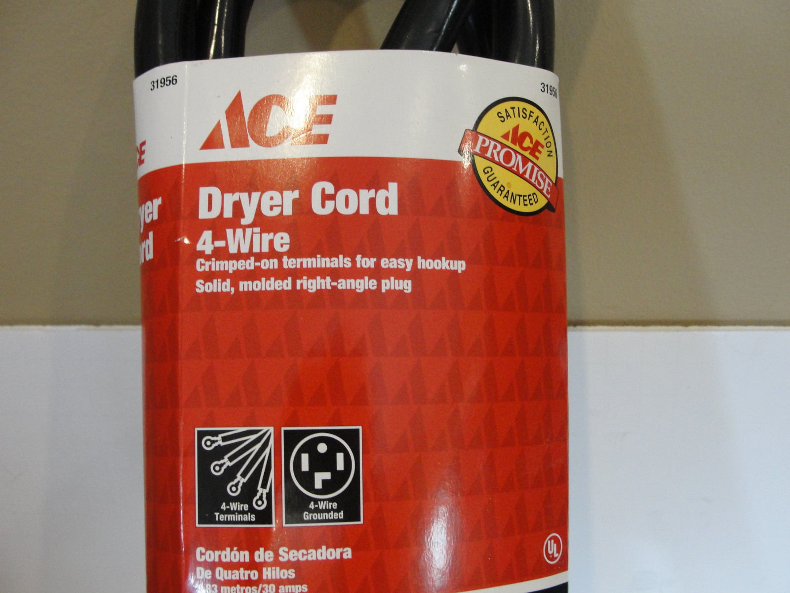 ACE Dryer Cord 4Wire, 6 Feet, 30 Amp, Black, 31956 eBay