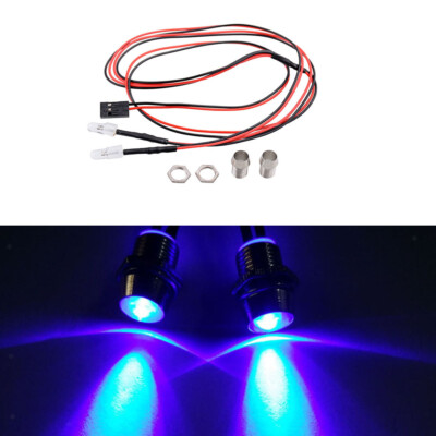 2 LED Blaulicht Lampen Kit für RC Car 1/5 1/8 1/10 1/12 1/16 HSP 2x5B