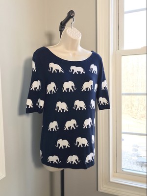 Talbots Short Sleeve Blue \u0026 White 