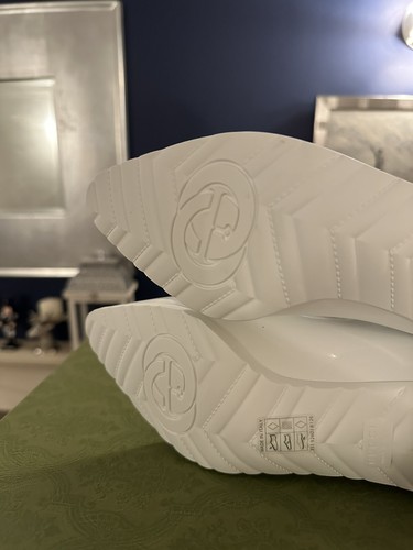 Gucci Mujer Botines Entrelazados GG en Blanco Talla 8UK/EU41 - Imagen 8 de 9