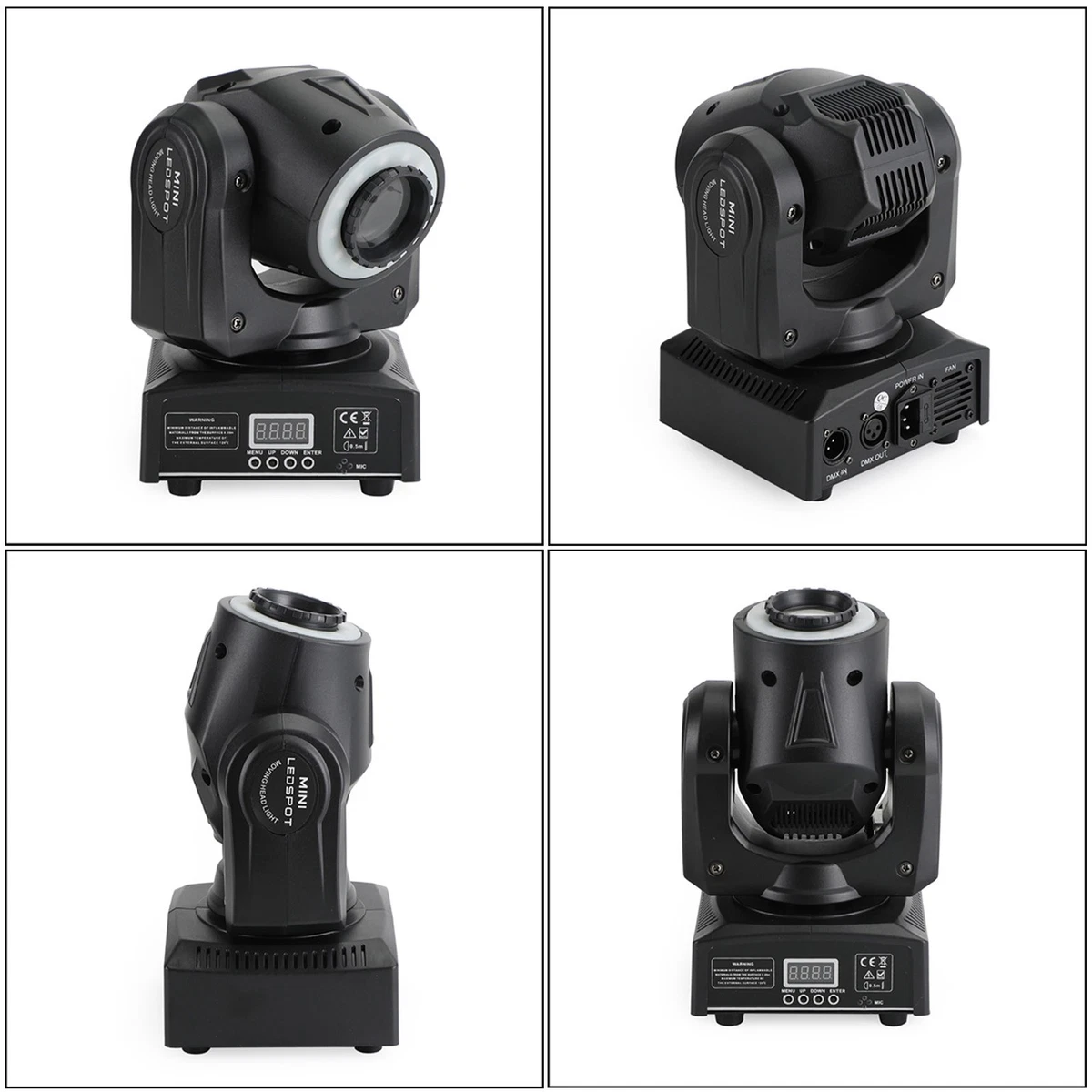 Faro Cabeza Móvil LED 100W RGBW DMX512 Efecto Haz Gobo para Disco DJ Eventos