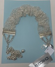 NWT Chico's Silver Tone Chain Belt Twisted Pattern,Size Small/Medium 42  Party