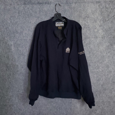 VTG Zero Restriction Jacket Men Large Navy Full Zip Outdoor Heavy Golf Outerwear