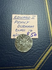Edward II, Silver Longcross Penny - Durham Mint