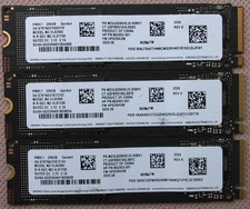 LOT OF 3 - Samsung PM9C1 256GB NVMe PCIe Gen4 M.2 SSD MZVL8256HEJD-00BH1 99%