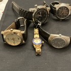 Hilfiger Mixed Lot 5 Wristwatches Gold Tone Bracelet, Black & Leather Straps — photo 4