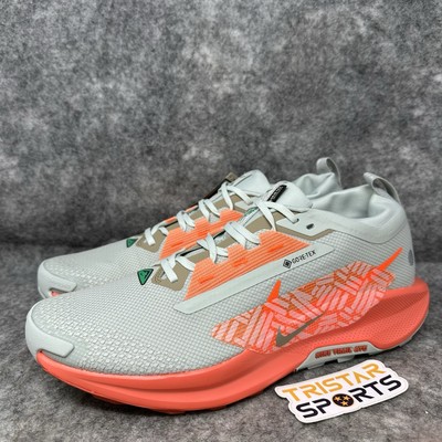 Nike Pegasus Trail 5 GTX Running Shoes Mens Size 11.5 Silver Mango FQ0908-004