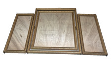 Vintage Trifold Mirror Brass Plated Vanity Mirror