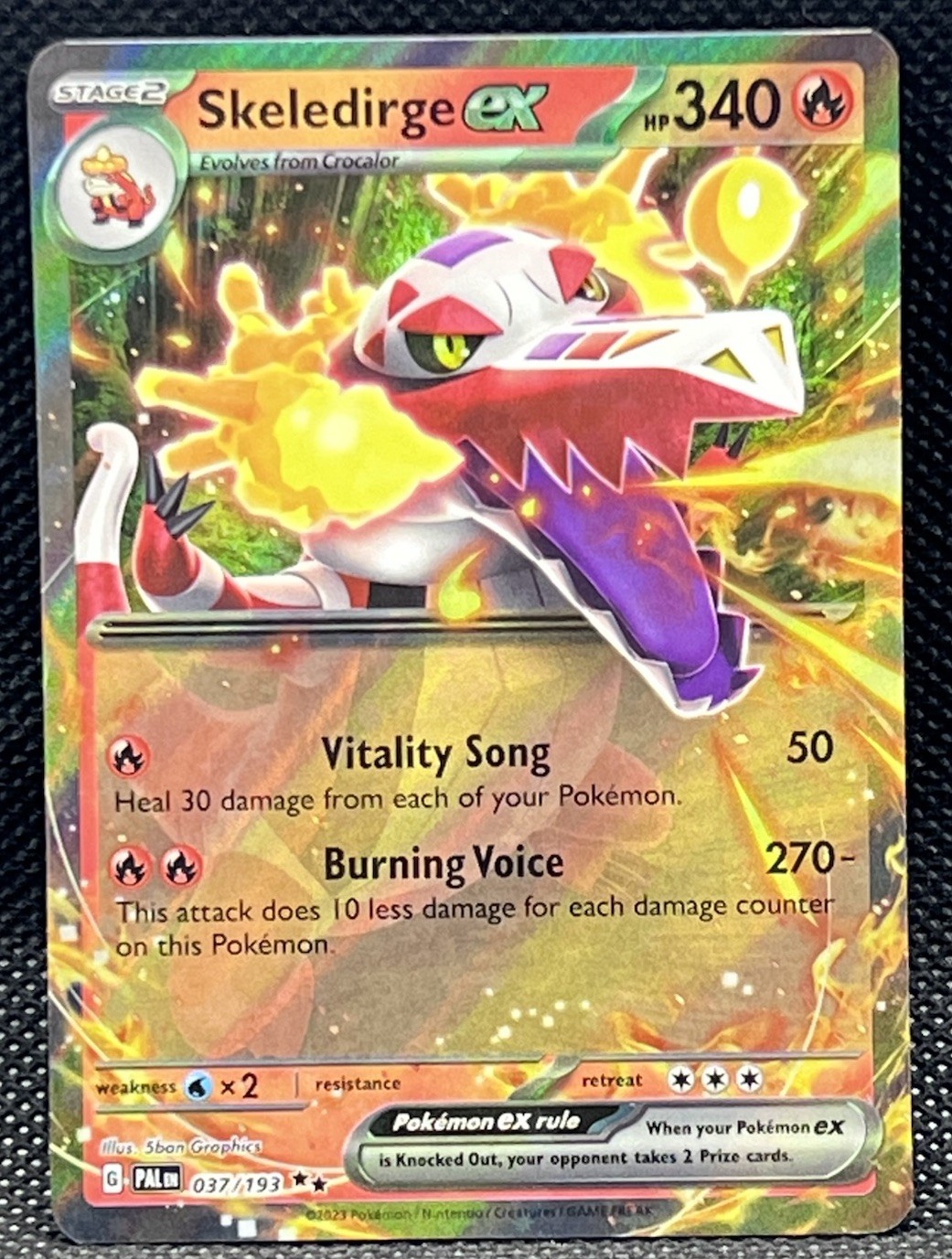 Pokémon TCG Skeledirge Ex 37/193 Paldea Evolved