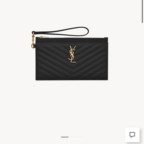 YSL Black leather Pouch Wallet - Picture 3 of 5