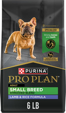 Purina Pro Plan Small Breed High Protein Dog Food Dry Shredded Blend Lamb and Ri