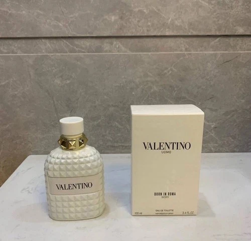 NEW VALENTINO UOMO BORN IN ROMA IVORY EDT SPRAY FOR MEN 3.4 Oz / 100 ml. - Picture 1 of 4