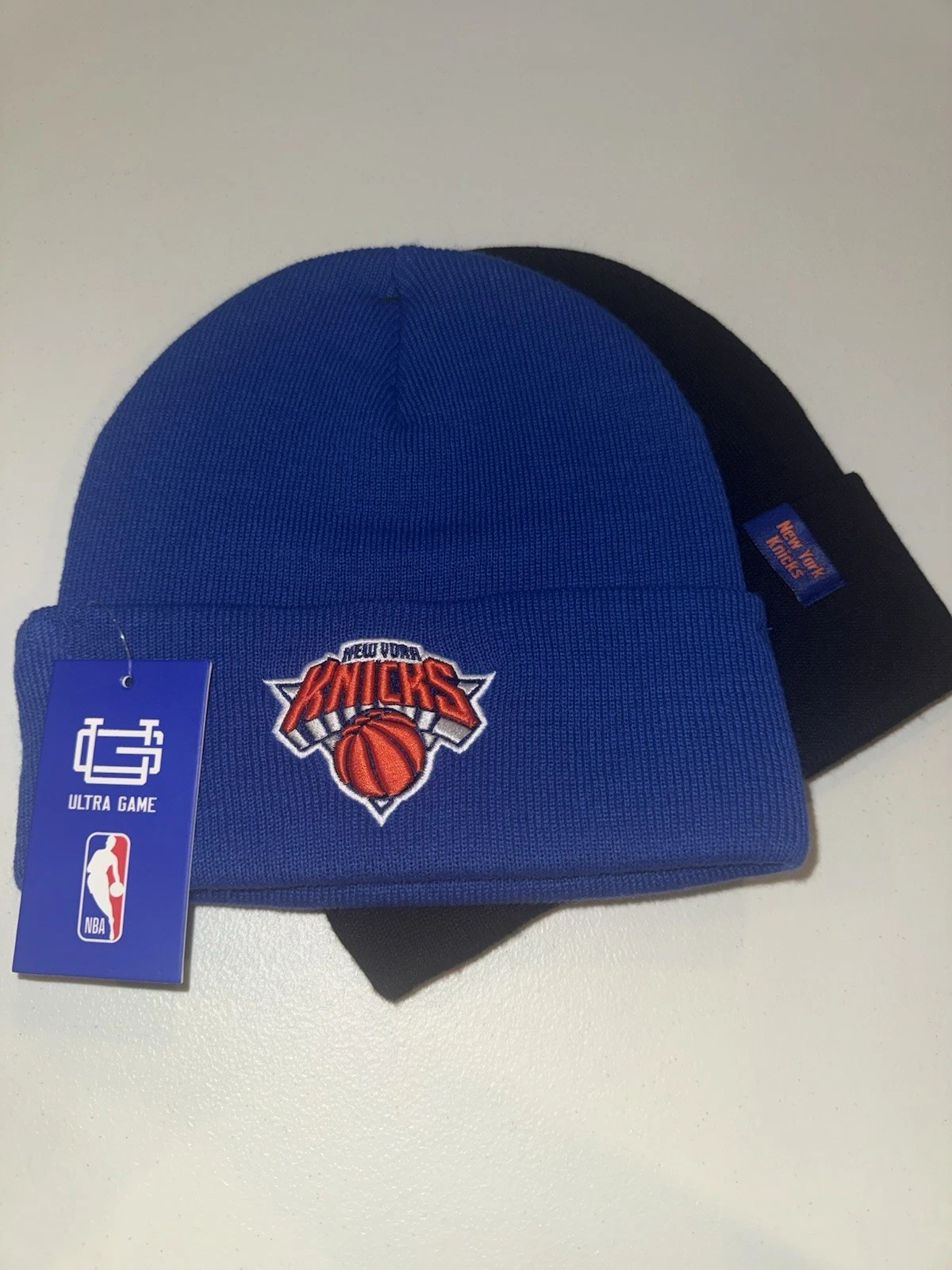 NWT NBA New York Knicks Knit Beanie Hats 2 Pcs Set - One Size