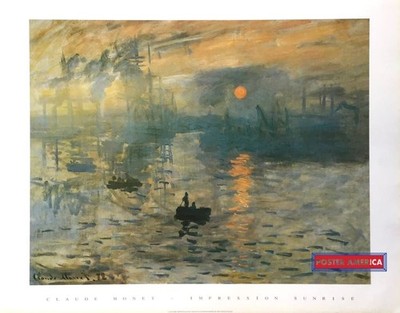 Claude Monet Impression Sunrise Art Print 22 x 28