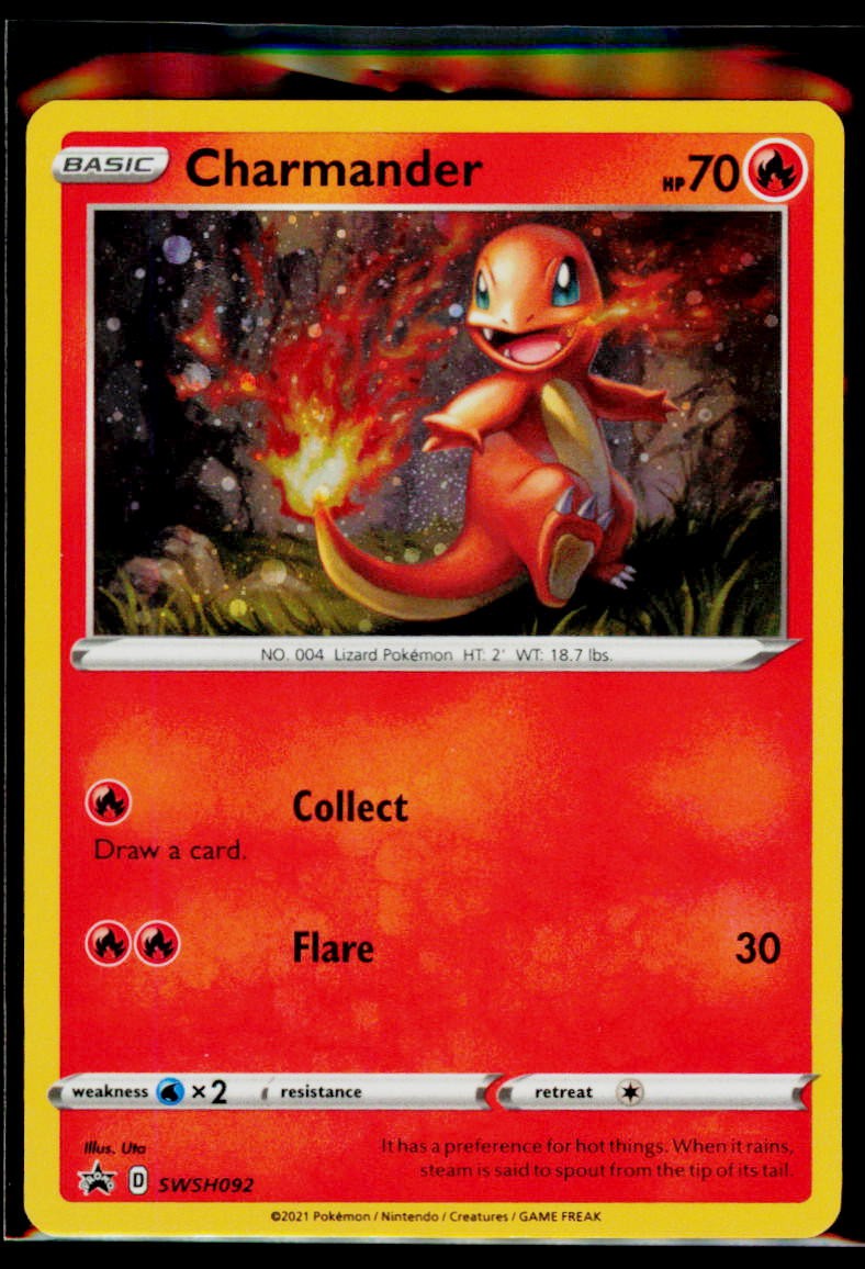 Pokemon TCG SWSH: Sword & Shield Promo Cards Charmander Holo #SWSH092 Near Mint