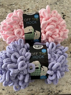 Yarn Lion Brand Off The Hook Secret Princess, New Purple Heart, 3.5 Oz 2 Skeins