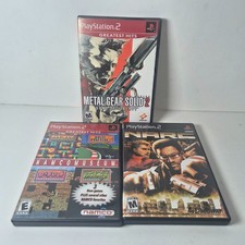 PS2 Game Lot 3 CIB Metal Gear Solid 2 NARC Namco Museum Tested