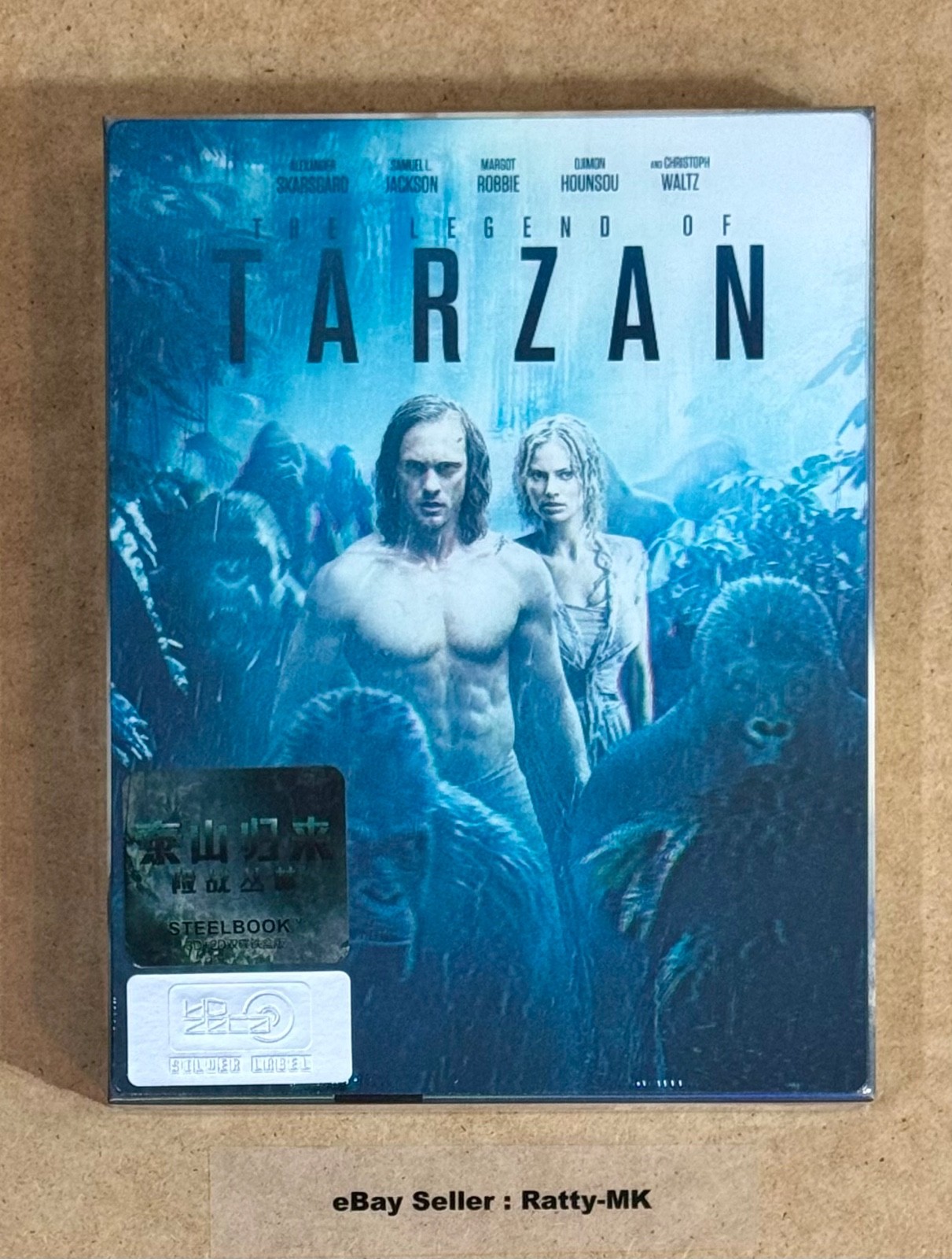 THE LEGEND OF TARZAN - HDZETA 3D + 2D BLU RAY STEELBOOK - NEW & SEALED