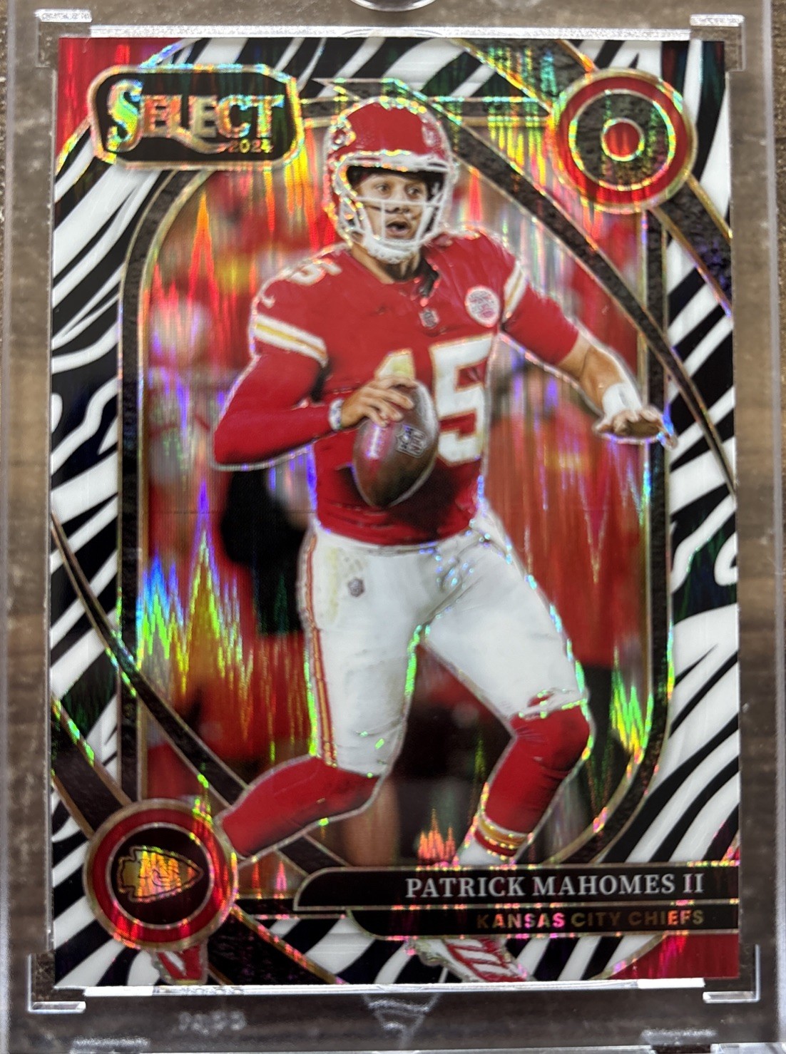 Patrick Mahomes #223 - 2024 Panini Select Club Level Zebra Prizm SSP Case Hit