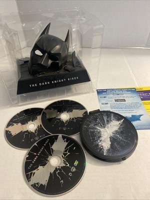 Batman Dark Knight Rises Limited Edition Bat Cowl Blu-ray Combo Complete In Box