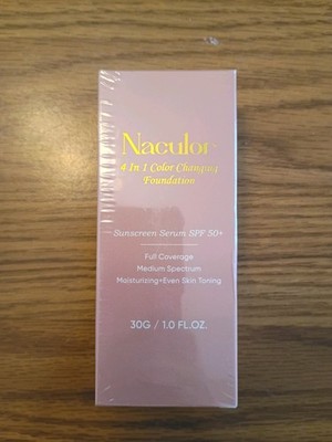 Nacular 4 In 1 Color Changing Foundation for Face NEW SEALED