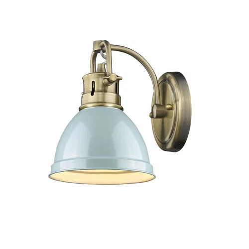 Golden Duncan 7" Bathroom Vanity Light in Aged Brass - Picture 1 of 2