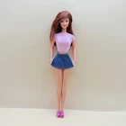 Vintage Barbie Hip 2 Be Square Barbie Doll Redhead Redressed Green Ring