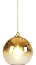 Glass Pendant Hanging Light Simple Elegant Gold Creative Lamp 20cm Round Ball