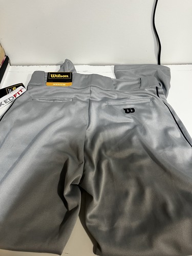 Wilson Classic WTA4332 Relaxed Adult Gray Baseball Pants, Black Piping Large - Picture 9 of 9