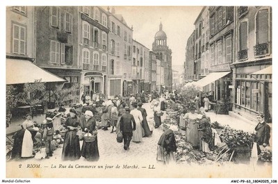 AWCP9-0697-63 - Riom - die -straße Du Commerce Ein Jour De Markt