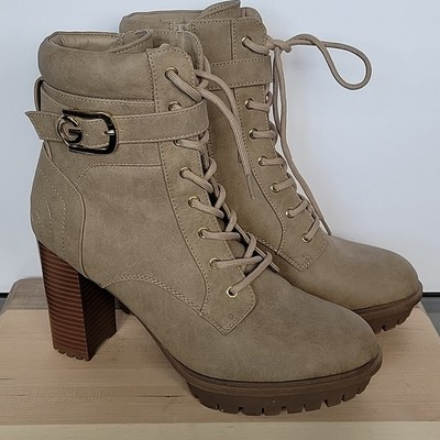 #ad GBG Los Angeles Women Size 10 Slythe Faux Suede Combat Lace up Boots Shoes $24.00